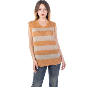 CAMOSHITA CAMEL & BEIGE SLIPOVER | WOMENS SIZE S